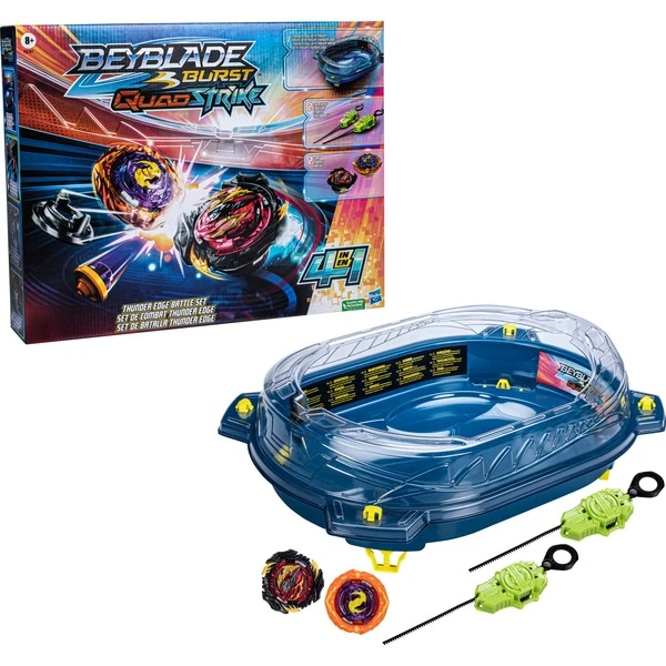 Hasbro Beyblade Burst QuadStrike Thunder Edge Battle Set, Geschicklichkeitsspiel 3 Hasbro Beyblade Burst QuadStrike Thunder Edge Battle Set, Geschicklichkeitsspiel