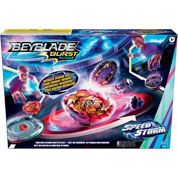 Hasbro Beyblade Burst Surge Speedstorm Motor Strike Battle Set, Geschicklichkeitsspiel – Bild 3