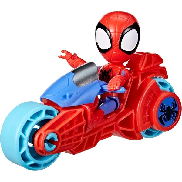 Hasbro Marvel Spidey And His Amazing Friends Spidey Actionfigur Mit Motorrad, Spielfahrzeug