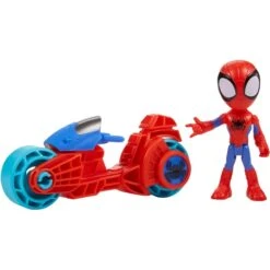 Hasbro Marvel Spidey And His Amazing Friends Spidey Actionfigur Mit Motorrad, Spielfahrzeug -Spielwarenladen Hasbro Marvel Spidey and His Amazing Friends Spidey Actionfigur mit Motorrad Spielfahrzeug@@1894001 2
