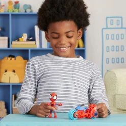 Hasbro Marvel Spidey And His Amazing Friends Spidey Actionfigur Mit Motorrad, Spielfahrzeug -Spielwarenladen Hasbro Marvel Spidey and His Amazing Friends Spidey Actionfigur mit Motorrad Spielfahrzeug@@1894001 5