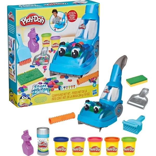 Hasbro Play-Doh Zoom Zoom Saugen Und Aufräumen Set, Kneten 3 Hasbro Play-Doh Zoom Zoom Saugen Und Aufräumen Set, Kneten