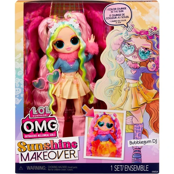MGA Entertainment L.O.L. Surprise OMG Sunshine Makeover - Bubblegum DJ, Puppe