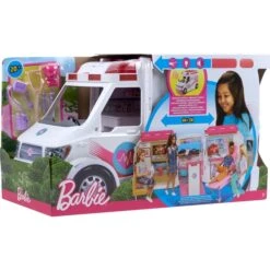 Mattel Barbie 2-in-1 Krankenwagen Spielset (mit Licht & Geräuschen), Spielfahrzeug -Spielwarenladen Mattel Barbie 2 in 1 Krankenwagen Spielset mit Licht Ger uschen Spielfahrzeug@@1ssmubcq 35