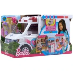 Mattel Barbie 2-in-1 Krankenwagen Spielset (mit Licht & Geräuschen), Spielfahrzeug -Spielwarenladen Mattel Barbie 2 in 1 Krankenwagen Spielset mit Licht Ger uschen Spielfahrzeug@@1ssmubcq 9