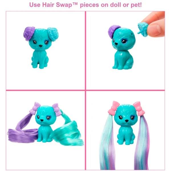 Mattel Barbie Color Reveal Glitzer! Haarwechsel Puppe Glitzerviolett Mit 25 Überraschungen – Bild 5