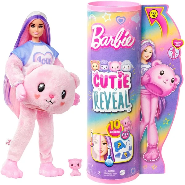 Mattel Barbie Cutie Reveal Cozy Cute Serie - Teddybär, Puppe – Bild 2