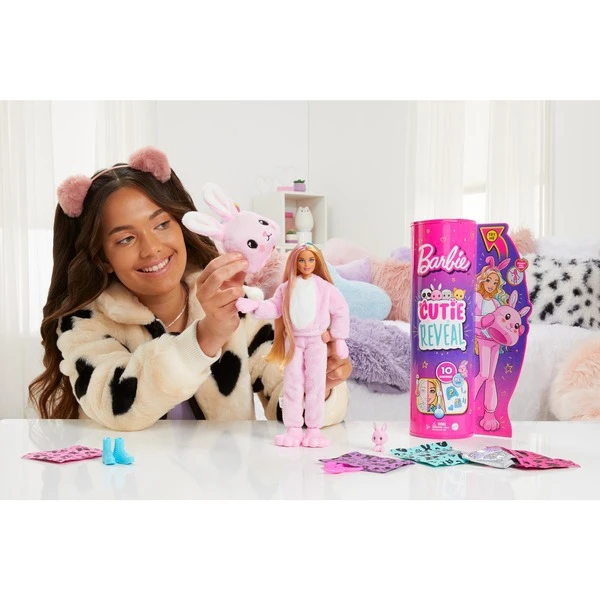 Mattel Barbie Cutie Reveal Puppe Mit Hasen-Plüschkostüm Und 10 Überraschungen – Bild 8