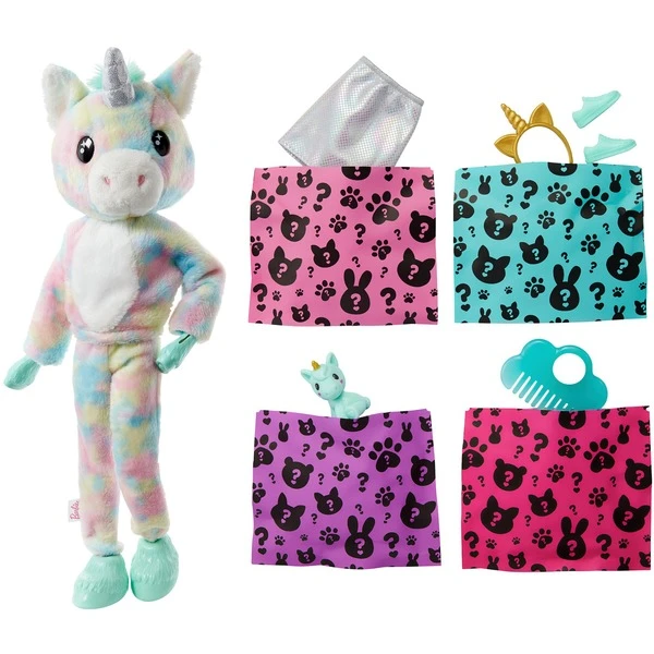 Mattel Barbie Cutie Reveal Traumland Fantasie Puppe Einhorn Und 10 Überraschungen – Bild 4