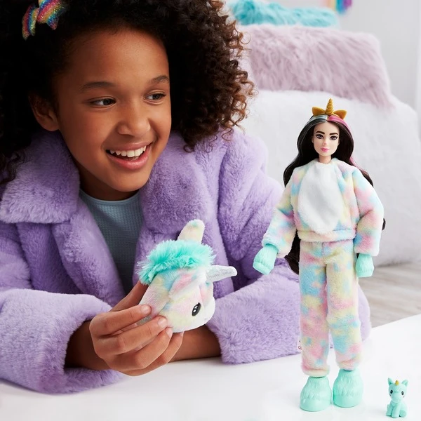 Mattel Barbie Cutie Reveal Traumland Fantasie Puppe Einhorn Und 10 Überraschungen – Bild 8