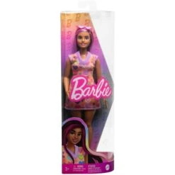 Mattel Barbie Fashionistas-Puppe Mit Pinkfarbenen Strähnen Und Kleid Mit Herzaufdruck -Spielwarenladen Mattel Barbie Fashionistas Puppe mit pinkfarbenen Str hnen und Kleid mit Herzaufdruck@@1919160 4