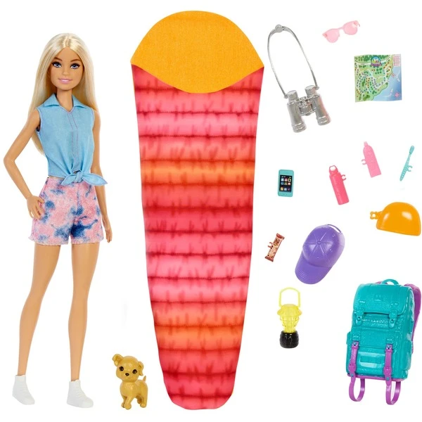 Mattel Barbie “It Takes Two! Camping” Spielset Mit Malibu Puppe, Hündchen Und Accessoires