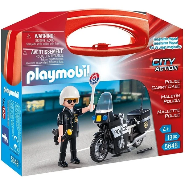PLAYMOBIL 5648 City Action Polizeimotorrad Zum Mitnehmen, Konstruktionsspielzeug 3 PLAYMOBIL 5648 City Action Polizeimotorrad Zum Mitnehmen, Konstruktionsspielzeug
