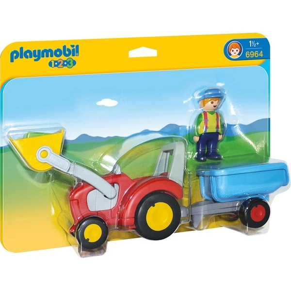 PLAYMOBIL 6964 1.2.3 Traktor Mit Anhänger, Konstruktionsspielzeug 3 PLAYMOBIL 6964 1.2.3 Traktor Mit Anhänger, Konstruktionsspielzeug