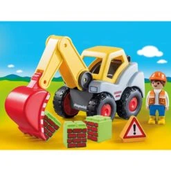 PLAYMOBIL 70125 1.2.3 Schaufelbagger, Konstruktionsspielzeug -Spielwarenladen PLAYMOBIL 70125 1 2 3 Schaufelbagger Konstruktionsspielzeug@@1sspke1i 2