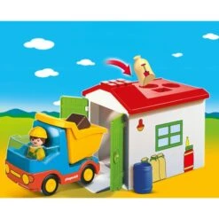 PLAYMOBIL 70184 1.2.3 LKW Mit Sortiergarage, Konstruktionsspielzeug -Spielwarenladen PLAYMOBIL 70184 1 2 3 LKW mit Sortiergarage Konstruktionsspielzeug@@1sspke1f 2