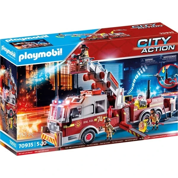 PLAYMOBIL 70935 City Action Feuerwehr-Fahrzeug: US Tower Ladder, Konstruktionsspielzeug 3 PLAYMOBIL 70935 City Action Feuerwehr-Fahrzeug: US Tower Ladder, Konstruktionsspielzeug