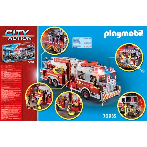 PLAYMOBIL 70935 City Action Feuerwehr-Fahrzeug: US Tower Ladder, Konstruktionsspielzeug 13 PLAYMOBIL 70935 City Action Feuerwehr-Fahrzeug: US Tower Ladder, Konstruktionsspielzeug – Bild 11