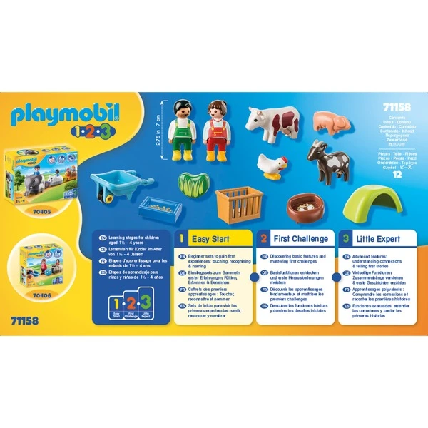 PLAYMOBIL 71158 1.2.3 Spielspaß Auf Dem Bauernhof, Konstruktionsspielzeug – Bild 5