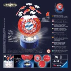 Ravensburger 3D Puzzle-Ball Nachtlicht: FC Bayern München -Spielwarenladen Ravensburger 3D Puzzle Ball Nachtlicht FC Bayern M nchen@@1356206 2