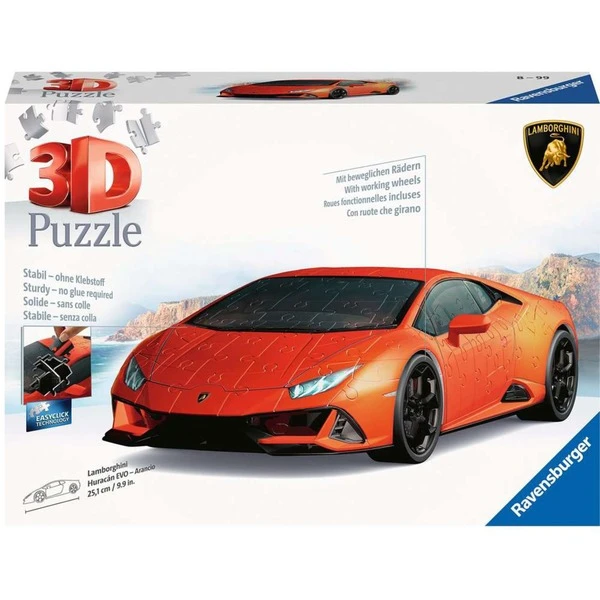 Ravensburger 3D Puzzle Lamborghini Huracán EVO - Arancio 3 Ravensburger 3D Puzzle Lamborghini Huracán EVO - Arancio