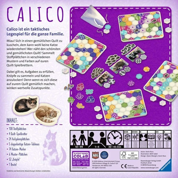 Ravensburger Calico, Brettspiel 6 Ravensburger Calico, Brettspiel – Bild 4