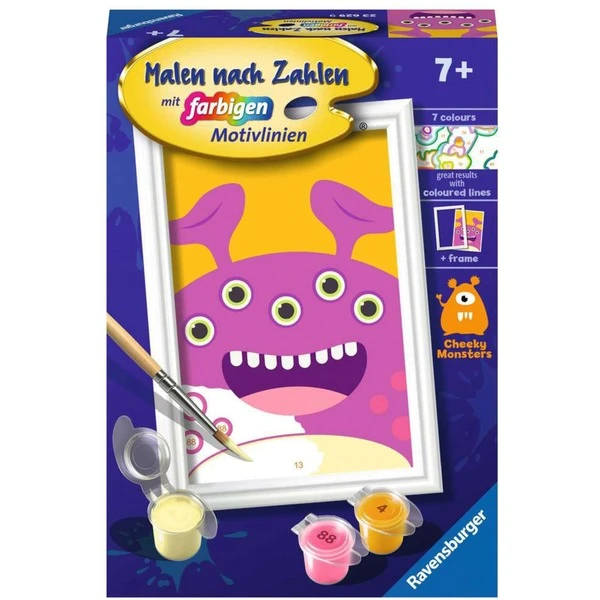 Ravensburger Malen Nach Zahlen - Lila Monster 3 Ravensburger Malen Nach Zahlen - Lila Monster