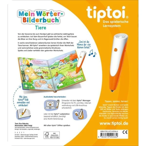 Ravensburger Tiptoi Mein Wörter-Bilderbuch: Tiere, Lernbuch – Bild 2