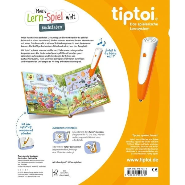 Ravensburger Tiptoi Meine Lern-Spiel-Welt: Buchstaben, Lernbuch – Bild 2