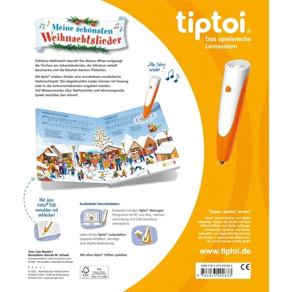 Ravensburger Tiptoi Meine Schönsten Weihnachtslieder, Lernbuch 4 Ravensburger Tiptoi Meine Schönsten Weihnachtslieder, Lernbuch – Bild 2