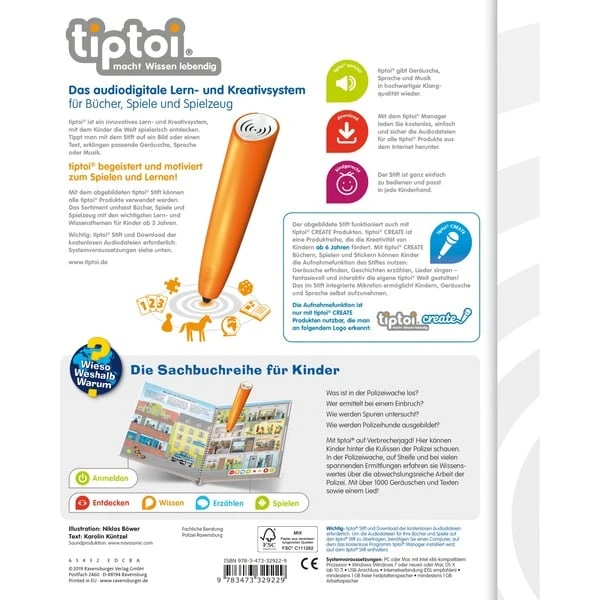 Ravensburger Tiptoi Wieso? Weshalb? Warum? Unterwegs Mit Der Polizei, Lernbuch 4 Ravensburger Tiptoi Wieso? Weshalb? Warum? Unterwegs Mit Der Polizei, Lernbuch – Bild 2