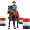 Schleich Farm World Barrel Racing Mit Cowgirl, Spielfigur -Spielwarenladen Schleich Farm World Barrel Racing mit Cowgirl Spielfigur@@1832825
