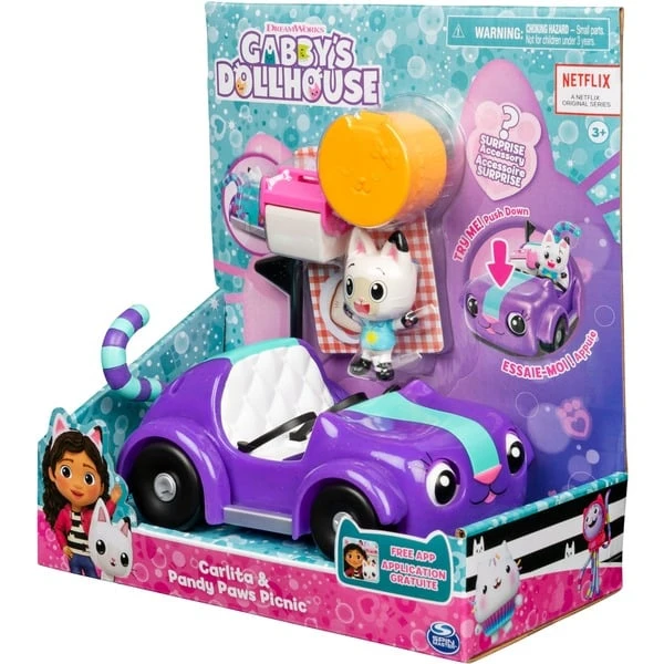 Spin Master Gabby's Dollhouse - Carlita-Spielzeugauto Mit Pandy Paws Figur, Spielfahrzeug – Bild 6