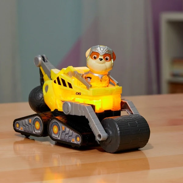 Spin Master Paw Patrol Mighty Kinofilm - Basis Fahrzeug Von Rubble Mit Welpenfigur, Spielfahrzeug – Bild 5