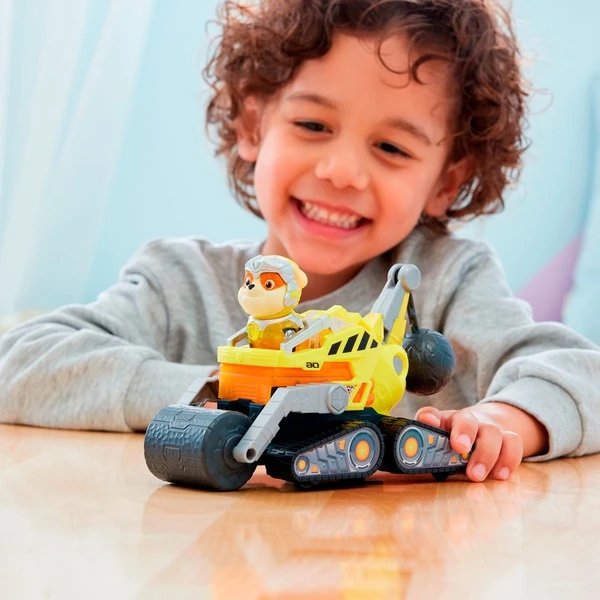 Spin Master Paw Patrol Mighty Kinofilm - Basis Fahrzeug Von Rubble Mit Welpenfigur, Spielfahrzeug – Bild 9