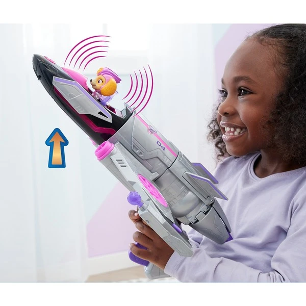 Spin Master Paw Patrol: Der Mighty Kinofilm, Skyes Deluxe Superhelden-Jet Inkl. Skye Figur, Spielfahrzeug – Bild 7