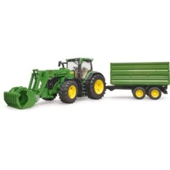 Bruder John Deere 7R 350 Mit Frontlader Und Tandemachstransportanhänger, Modellfahrzeug -Spielwarenladen bruder John Deere 7R 350 mit Frontlader und Tandemachstransportanh nger Modellfahrzeug@@1828471 2